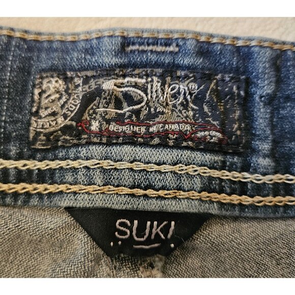 Silver Jeans Suki Straight Leg Women’s 30 x 34 Blue Mid Rise Fluid Denim - Picture 4 of 15